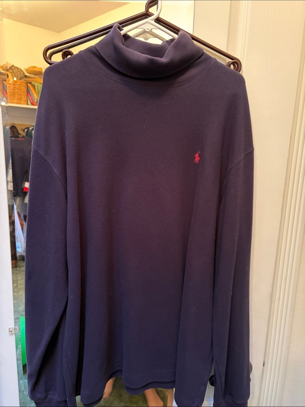 Polo by Ralph Lauren Navy Long Sleeve Turtleneck with Red Pony